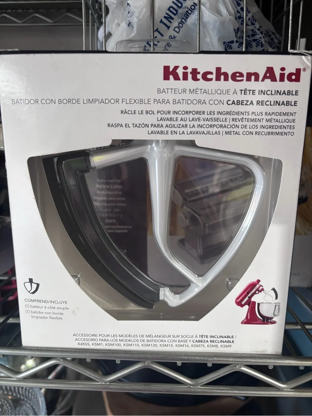 KitchenAid Flexible Edge Beater - White and Silver